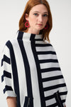 Joseph Ribkoff Jacquard Stripe Sweater Knit Pullover - 251933 - S25