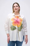 Joseph Ribkoff Embroidered Flower Cotton Shirt 251938 S25