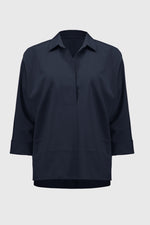 Joseph Ribkoff Poplin Boxy Shirt With Overlapping V-Neck - 251948 - S25