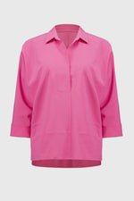 Joseph Ribkoff Poplin Boxy Shirt With Overlapping V-Neck - 251948 - S25