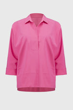 Joseph Ribkoff Poplin Boxy Shirt With Overlapping V-Neck 251948 S25