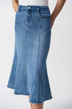 Joseph Ribkoff Stretch Denim Trumpet Skirt 251952 - S25