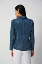 Joseph Ribkoff  Stretch Denim Double-Breasted Blazer 251962