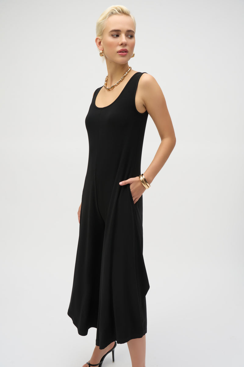 Joseph Ribkoff Silky Knit Wide-Leg Sleeveless Jumpsuit 252056 - S 25