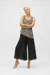 Joseph Ribkoff Chiffon Animal Print Reversible Culotte Pants 252156 - S 25