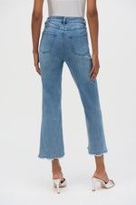 Joseph Ribkoff Stretch Straight Crop Jeans with Embroidery 252910 - S 25