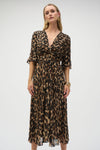 Joseph Ribkoff Chiffon Animal Print Fit and Flare Dress 252935 - S 25