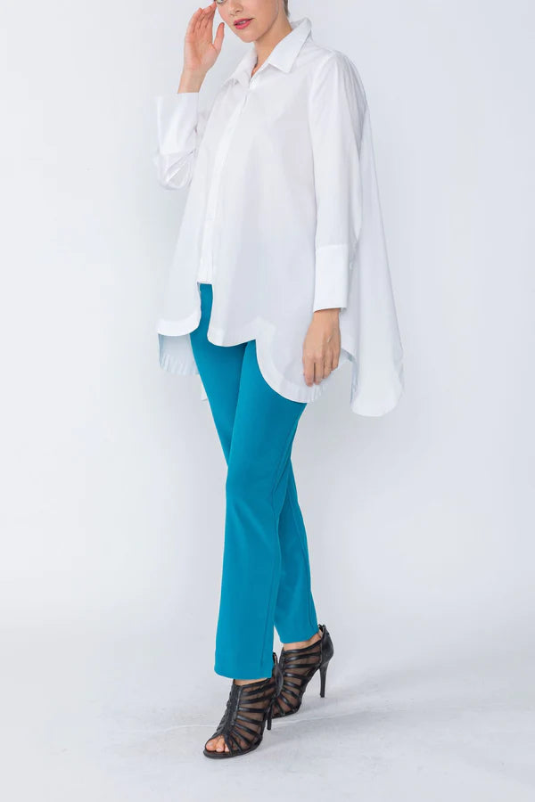 IC Collection WAVES-BOTTOM CASUAL BLOUSE Style 2585B