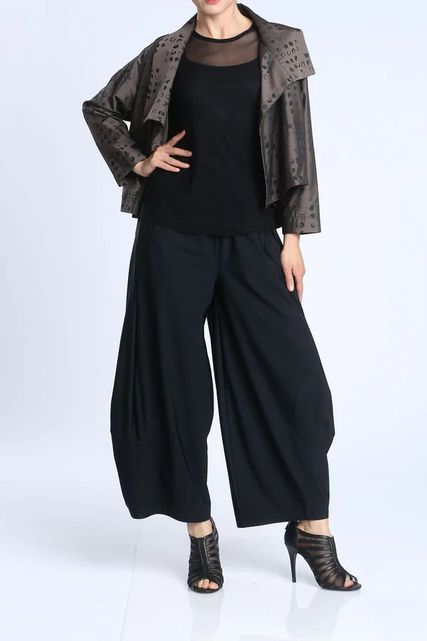 IC Collection Black Lantern Shape Pants Style 2711P