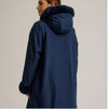 Nikki Jones Faux Fur Coat with Fixed Hood and Button Front K4129R-164 Navy