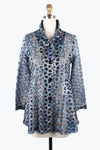 Damee Holographic Scale Mesh Flare Jacket 300-BLU BESTSELLER