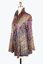 Damee Holographic Scale Mesh Flare Jacket 300-PLM F24