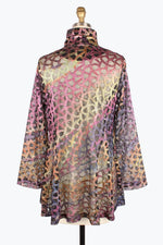 Damee Holographic Scale Mesh Flare Jacket 300-PLM F24