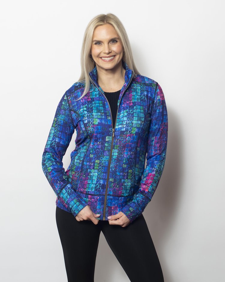 Snoskins Microfiber Prints Zip Jacket 30181-24F