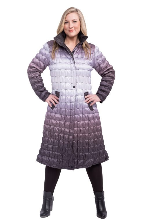 ubu 3212OS-COBK Quilted Full Length Coat