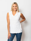 Snoskins Dreamcatcher Scoop Neck Top with Tie sleeves 32658-25S