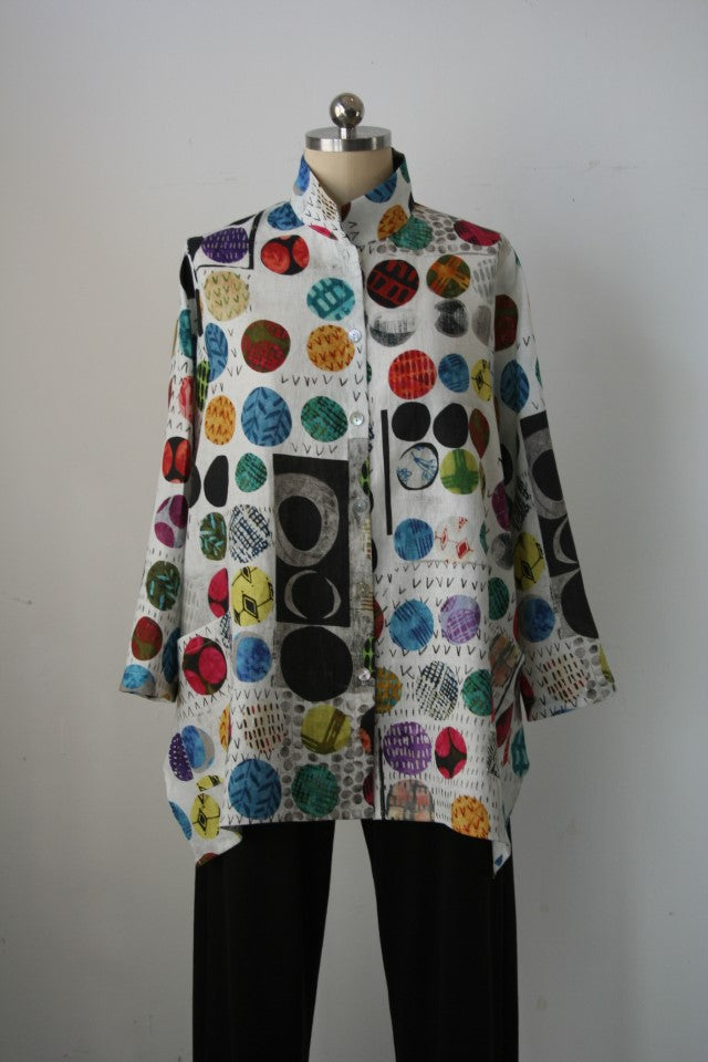 Christopher Calvin Long Shirt Dots 3703 - S 25