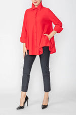 IC Collection Fold Down Collar Blouse Style 3778B