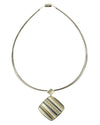 Origin Shiny Silver/Gold/White Pendant 378-7 - 18"