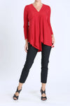 IC Collection V-Neck Asymmetrical Tunic Style 3878T