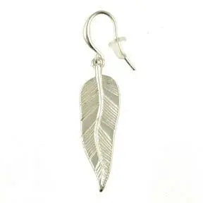 Origin Matt Silver Leaf Earring Style 8056