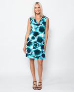 Snoskins Viscose Prints Sleeveless Dress with split neck Style 44458-24S