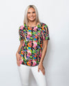 Snoskins Viscose Prints V-Neck with Flounce sleeves Style 44566-24S