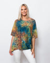 Snoskins Tie Dye Eyelash Big Shirt Button Detail Stu;e 45605-24S