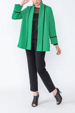 IC Collection CONTRAST BAND A-LINE JACKET Style 4586J