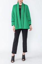 IC Collection CONTRAST BAND A-LINE JACKET Style 4586J