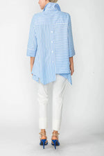 IC Collection Asymmetrical Stripe Shirt 4691B