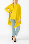 IC Collection Mustard Intricate Line Asymmetrical Jacket 4751J