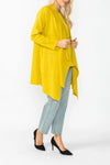 IC Collection Mustard Intricate Line Asymmetrical Jacket 4751J