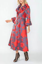 IC Collection Long Jacket 4764J, Red, Charcoal F24