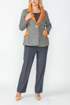 IC Collection Jacket 4790J Charcoal and Caramel, Olive and Lime