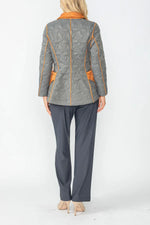 IC Collection Jacket 4790J Charcoal and Caramel, Olive and Lime