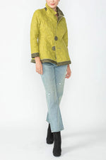 IC Collection Jacket 4790J Charcoal and Caramel, Olive and Lime