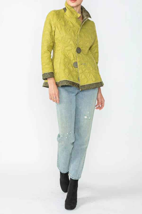 IC Collection Jacket 4790J Charcoal and Caramel, Olive and Lime