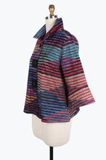 Damee Multi-Stripe Button Patch Jacket 4820-MLT