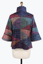 Damee Multi-Stripe Button Patch Jacket 4820-MLT