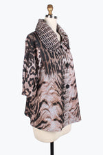 Damee Animal Print Swing Jacket 4825-BRN