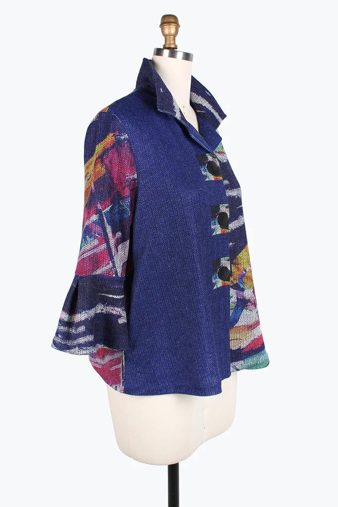 Damee Abstract Painting Button patch jacket 4830-IND