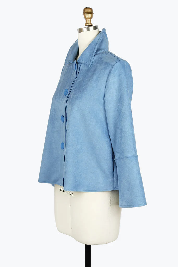 Damee Micro Suede Classic Jacket 4896-BLU F24