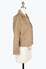 Damee Micro Suede Moto Jacket 4897-Tan F24