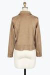 Damee Micro Suede Moto Jacket 4897-Tan F24