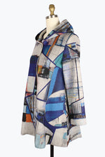 Damee Abstracr Painting Hooded Coat 4905-MLT F24