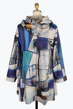 Damee Abstracr Painting Hooded Coat 4905-MLT F24