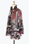 Damee Overlay Art Button Patch Coat 4907-PNK F24