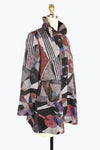 Damee Overlay Art Button Patch Coat 4907-PNK F24