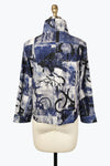 Damee  Multi-Print Biker Jacket 4913-BLU F24